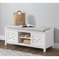 Alaterre Furniture Coventry 45"W Wood Storage Bench with Cushion ANCT05WH